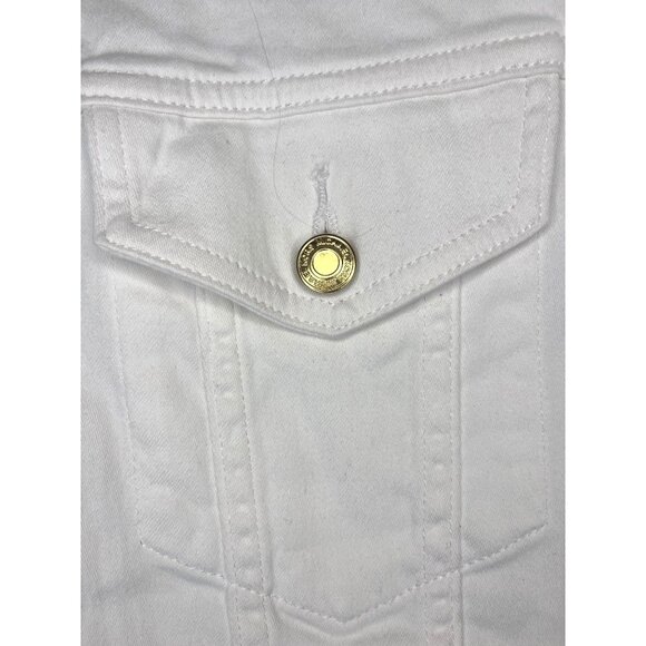 Michael Kors White Zip-Front Jacket | Classic Polished Layer - Picture 4 of 4